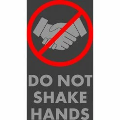 NoTrax® Do Not Shake Hands Safety Message Mat 3/8" Thick 4' x 6' Black