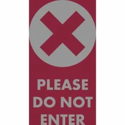 NoTrax® Please Do Not Enter Safety Message Mat 3/8" Thick 3' x 5' Red