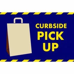 NoTrax® Curbside Pickup Bag Safety Message Mat 3/8" Thick 4' x 6' Burgundy