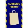 NoTrax® Curbside Pickup Vertical Safety Message Mat 3/8" Thick 3' x 5' Burgundy