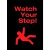 NoTrax® Watch Your Step Safety Message Mat 3/8" Thick 4' x 6' Black