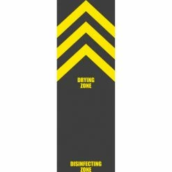 NoTrax® Arrow Zone Safety Message Mat 3/8" Thick 4' x 12' Black