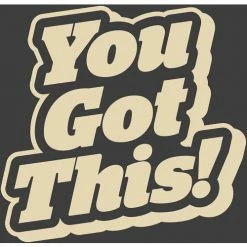 NoTrax® You Got This Safety Message Mat 3/8" Thick 3' x 5' Black