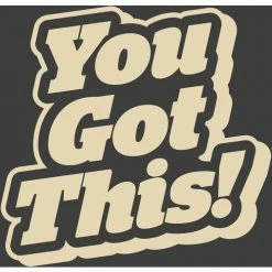 NoTrax® You Got This Safety Message Mat 3/8" Thick 4' x 6' Black