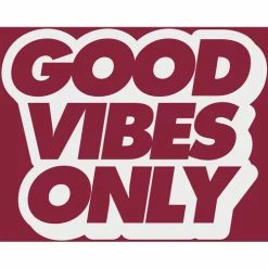 NoTrax® Good Vibes Only Safety Message Mat 3/8" Thick 4' x 6' Red