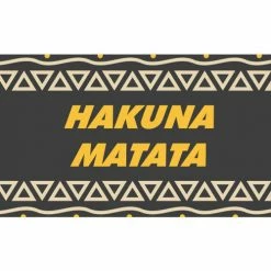 NoTrax® Hakuna Matata Safety Message Mat 3/8" Thick 3' x 5' Black