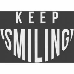 NoTrax® Keep Smiling Safety Message Mat 3/8" Thick 3' x 5' Black