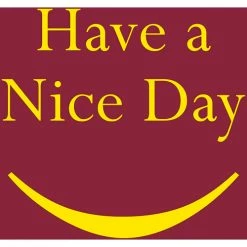 NoTrax® Have a Nice Day Safety Message Mat 3/8" Thick 3' x 5' Red