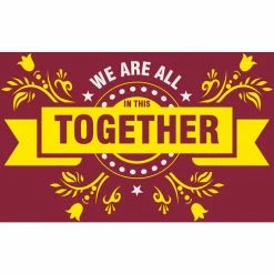 NoTrax® We Are All In This Together Safety Message Mat 3/8" Thick 3' x 5' Red