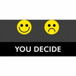 NoTrax® You Decide Safety Message Mat 3/8" Thick 3' x 5' Black