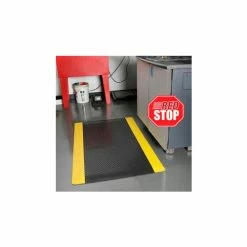 NoTrax® Saddle Trax® Anti Fatigue Mat 1" Thick 3' x Up to 75' Black/Yellow Border