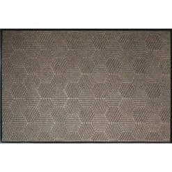 M+A Matting WaterHog Silver Entrance Mat, 3/8"Thick, 6'W x 10'L, Gray Smooth Backing