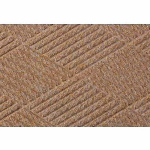 M+A Matting WaterHog® Diamond Mat Fashion Border 3/8" Thick 4' x 8' Medium Brown