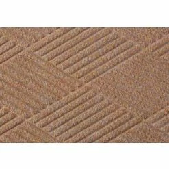 M+A Matting WaterHog® Diamond Mat Fashion Border 3/8" Thick 6' x 6' Medium Brown