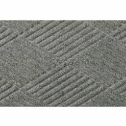 M+A Matting WaterHog® Diamond Mat Fashion Border 3/8" Thick 3' x 8' Medium Gray