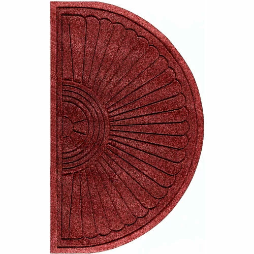 M+A Matting WaterHog Eco Grand Elite 3/8" Thick Half Oval Entrance Mat, Regal Red 4' x 2'3" - Image 4