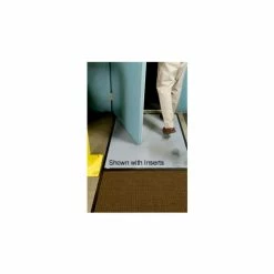 M+A Matting Clean Stride® Mat Rubber Frame w/Carpet 26.5" x 63.5" Dark Brown