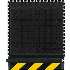 M+A Matting Hog Heaven III Comfort Modular Side Tile 3/4" Thick 1.5' Black/Yellow Chevron Border