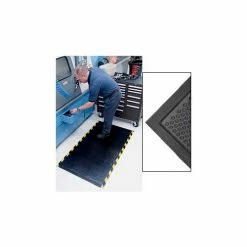 M+A Matting Happy Feet Grip Mat 1/2" Thick 3' x 5' Black
