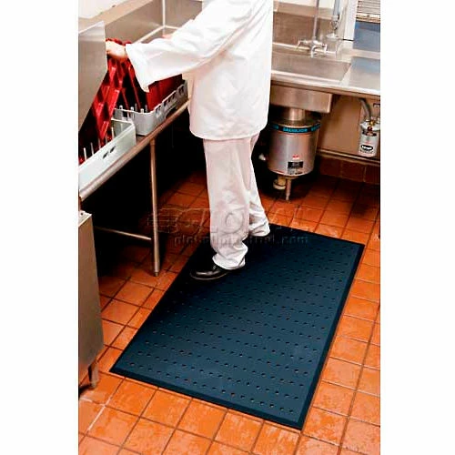 M+A Matting Complete Comfort Anti-Fatigue Mat w/Holes 5/8" Thick 3' x 4' Black