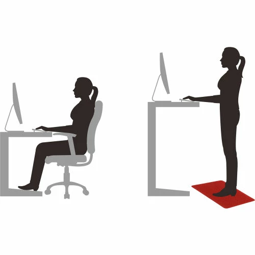 M+A Matting GetFit StandUp® Anti Fatigue Mat 5/8" Thick 3' x 4' Black - Image 8