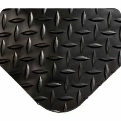 Wearwell® Diamond-Plate SpongeCote™ Mat 9/16" Thick 2' x 3' Black