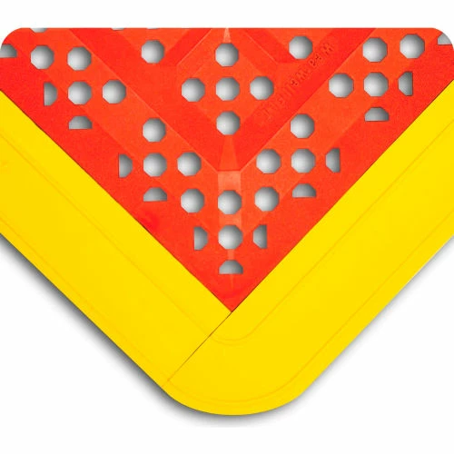Wearwell® F.I.T. Emergency Shower Mat Kit 5/8" Thick 2.25' x 3.5' Red/Yellow Edging - Image 3