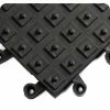 Wearwell® ErgoDeck® Solid w/ Integrated Cleats 7/8" Thick 1.5' x 1.5' Black