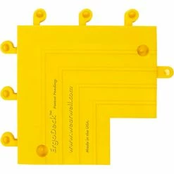 Wearwell® ErgoDeck® Heavy Duty Inside Corner 7/8" Thick 9" x 9" Yellow
