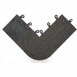 Wearwell ErgoDeck® Heavy Duty Outside Corner w/Gritshield 7/8" Thick 1.25' x 1.25' Black - Case of 4