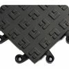 Wearwell® ErgoDeck® Heavy Duty Solid 7/8" Thick 1.5' x 1.5' Black - Case of 10