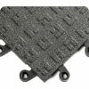 Wearwell® ErgoDeck® Heavy Duty Solid w/Gritshield 7/8" Thick 1.5' x 1.5' Black-Case of 10