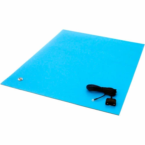 Transforming Technologies Transforming Tech MT4500 Series ESD Rubber Matting, 0.080" Thick, 24"x36", Blue