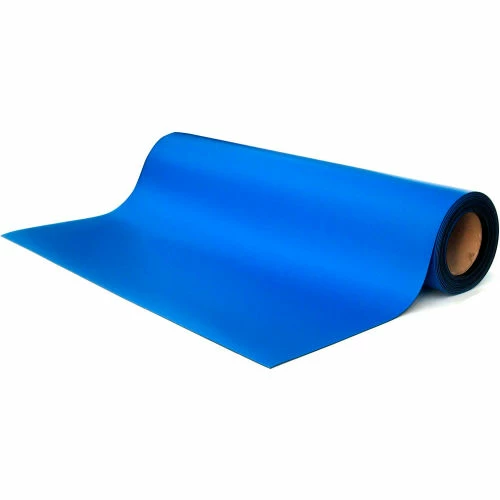 Transforming Technologies Transforming Tech MT4500 Series ESD Rubber Matting, 0.080" Thick, 24"W Full 50 Ft Roll, Royal Blue