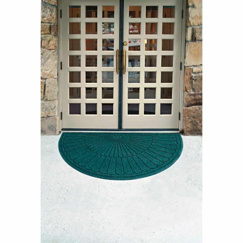 M+A Matting WaterHog Eco Grand Elite 3/8" Thick Half Oval Entrance Mat, Regal Red 4' x 2'3" - Image 2