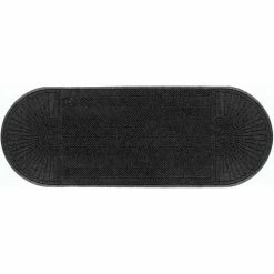 M+A Matting WaterHog Eco Grand Elite 3/8" Thick Two Ends Entrance Mat, Black Smoke 4' x 8'