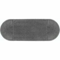 M+A Matting WaterHog Eco Grand Elite 3/8" Thick Two Ends Entrance Mat, Gray Ash 3' x 11'7"