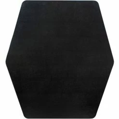 ES Robbins Game Zone Chair Mat for Hard Floor & Medium Pile Carpet - 42"L x 46"W - Straight Edge - Black